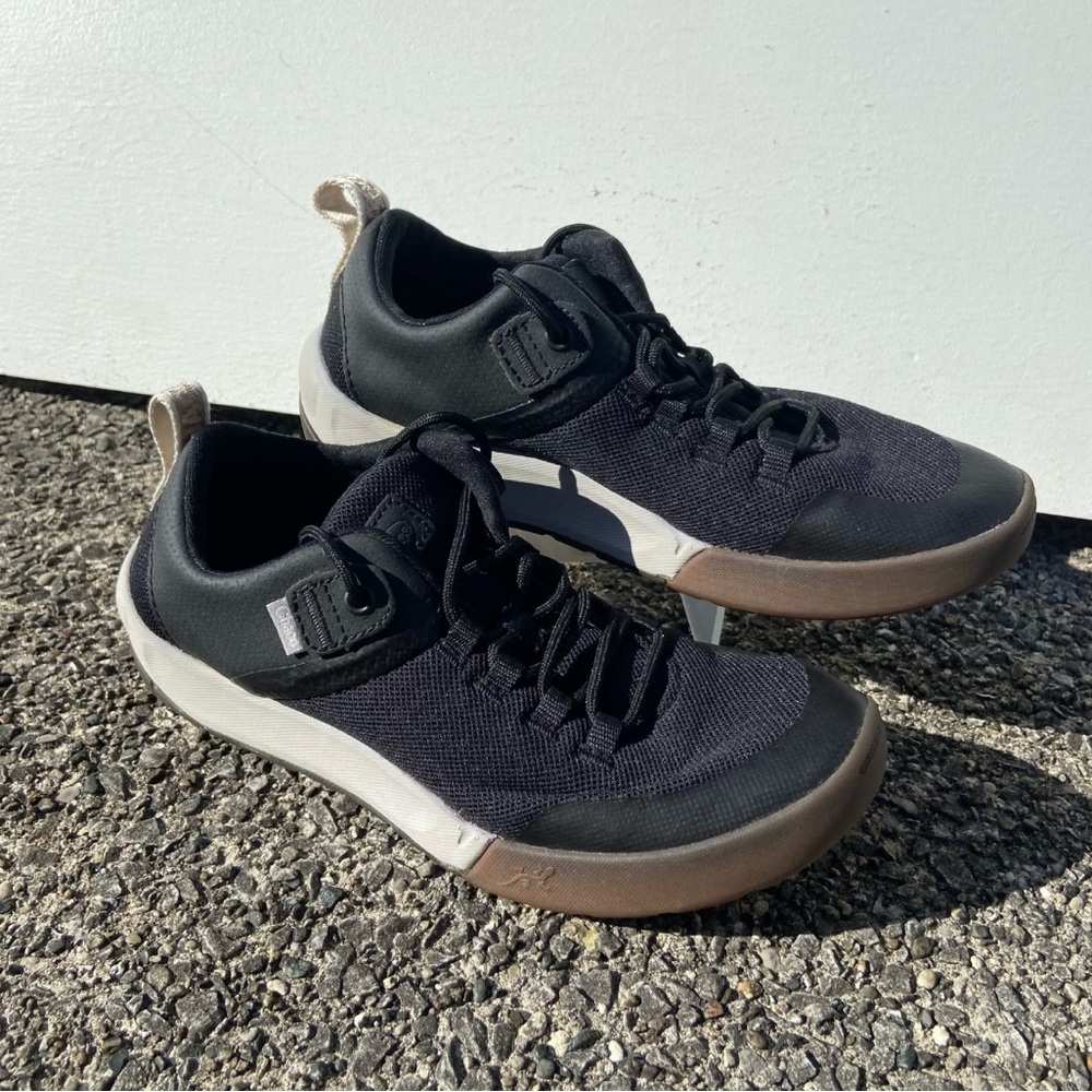 Chaco Sidetrek Black and White Athletic Shoes
